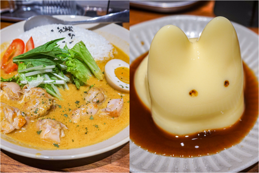 笑貓咖哩承德店 | 台北車站巷弄裡貓咪造型布丁，香料咖哩好吃。