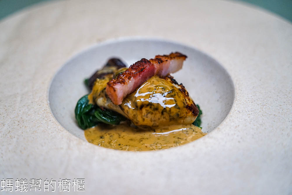 alt="夏登法式鐵板燒 日本播磨生蠔佐昆布荷蘭醬"