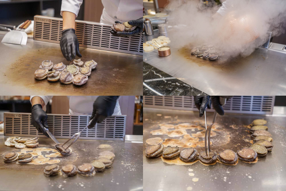 alt="夏登法式鐵板燒 南非活鮑魚料理"