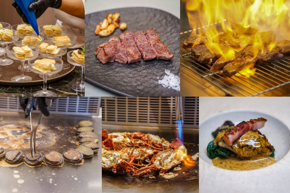 台中夏登法式鐵板燒｜1450元套餐・七期香草宅邸無菜單料理。